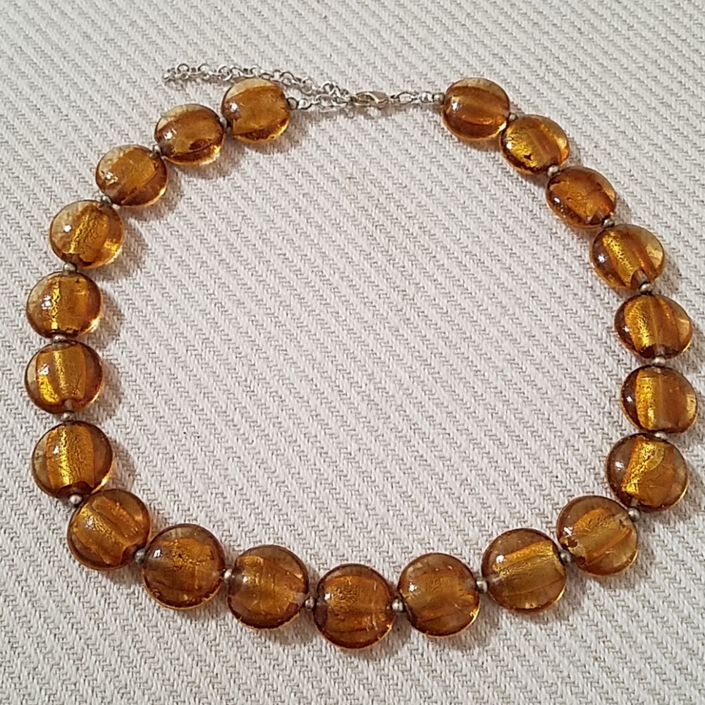 Vintage Gold bead necklace
